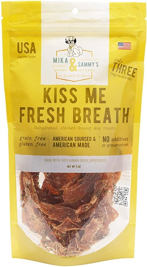 Mika & Sammy's Kiss Me Fresh Breath Jerky Dog Treats - 5 Oz -Tropiclean Store mika sammys kiss me fresh breath jerky dog treats 5 oz 805905