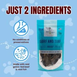 Mika & Sammy's Surf & Turf Fish And Beef Jerky Dog Treats - 5 Oz -Tropiclean Store mika sammys surf turf fish and beef jerky dog treats 5 oz 319285