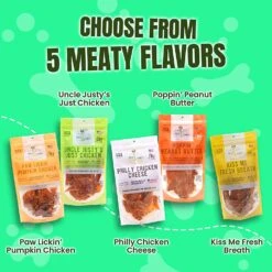 Mika & Sammy's Uncle Justy's Just Chicken Jerky Dog Treats - 5 Oz -Tropiclean Store mika sammys uncle justys just chicken jerky dog treats 5 oz 682826