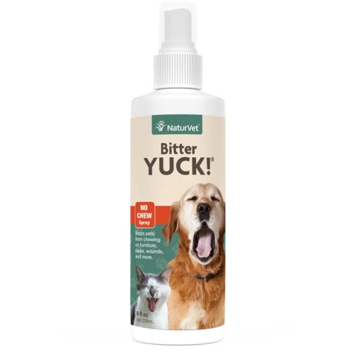 Naturvet Bitter Yuck! No Chew Spray Cat And Dog Training Aids - 8 Oz Bottle -Tropiclean Store naturvet bitter yuck no chew spray cat and dog training aids 8 oz bottle 226710