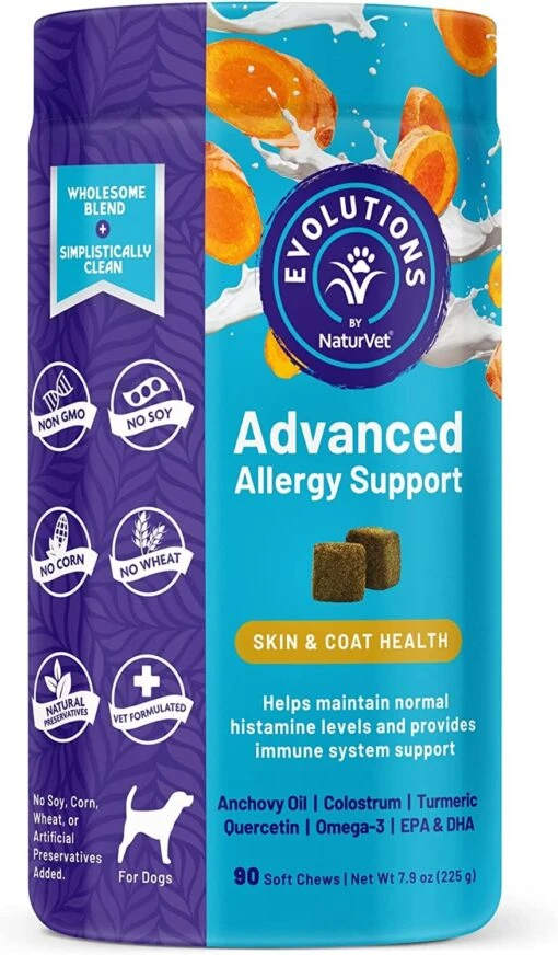 Naturvet Evolutions Advanced Allergy Support Soft Chews Dog Supplements - 90 Count -Tropiclean Store naturvet evolutions advanced allergy support soft chews dog supplements 90 count 366248