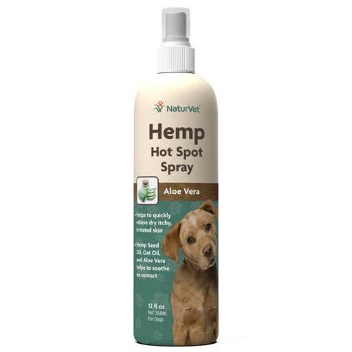 Naturvet Hemp Hot Spot Spray With Aloe Vera Cat And Dog Supplements - 12 Oz -Tropiclean Store naturvet hemp hot spot spray with aloe vera cat and dog supplements 12 oz 261401