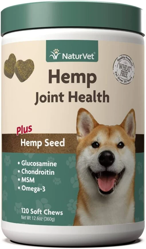 Naturvet Hemp Joint Health Plus Hemp Seed Soft Chew Dog Supplements - 120 Ct Jar -Tropiclean Store naturvet hemp joint health plus hemp seed soft chew dog supplements 120 ct jar 173914