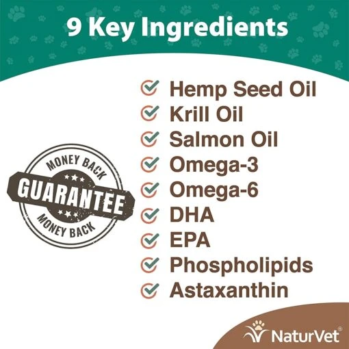 Naturvet Hemp Seed Oil Krill Oil & Salmon Oil Cat And Dog Supplements - 16 Oz -Tropiclean Store naturvet hemp seed oil krill oil salmon oil cat and dog supplements 16 oz 356537