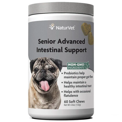 Naturvet Senior Intestinal Support Soft Chew Dog Supplements - 60 Ct -Tropiclean Store naturvet senior intestinal support soft chew dog supplements 60 ct 523602