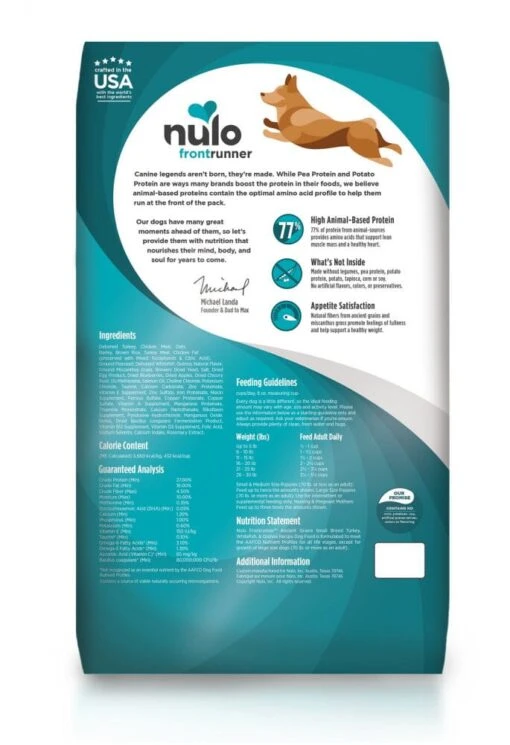 Nulo Frontrunner Turkey, Whitefish & Quinoa Dry Dog Food -Tropiclean Store nulo frontrunner turkey whitefish quinoa dry dog food 844528