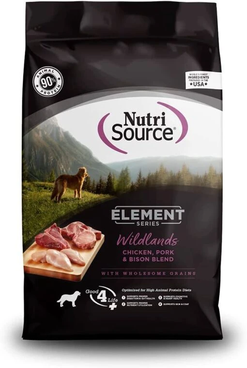 Nutrisource Element Wildlands Blend Dry Dog Food - 12 Lb Bag -Tropiclean Store nutrisource element wildlands blend dry dog food 12 lb bag 293819