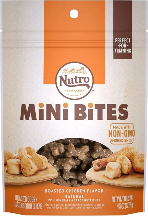 Nutro Mini Bites Chicken Crunchy Dog Treats - 8 Oz - Case Of 6 -Tropiclean Store nutro mini bites chicken crunchy dog treats 8 oz case of 6 123923