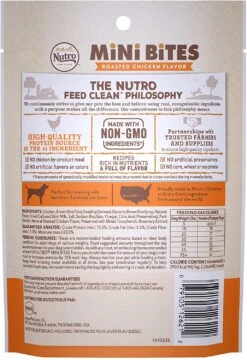 Nutro Mini Bites Chicken Crunchy Dog Treats - 8 Oz - Case Of 6 -Tropiclean Store nutro mini bites chicken crunchy dog treats 8 oz case of 6 634648