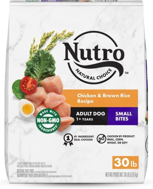 Nutro Natural Choice Adult Small Bites Chicken, Rice & Sweet Potato Dry Dog Food - 30 Lb Bag -Tropiclean Store nutro natural choice adult small bites chicken rice sweet potato dry dog food 30 lb bag 615953