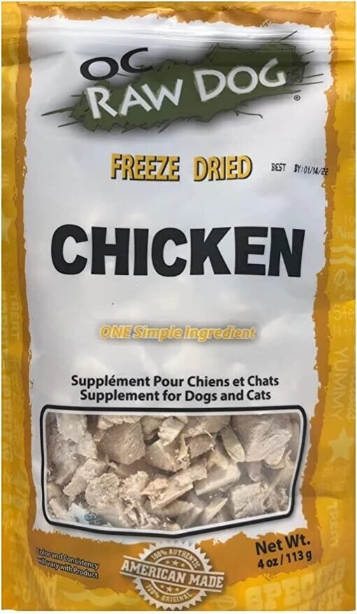 OC RAW Chicken Breast Freeze-Dried Dog Treats - 4 Oz -Tropiclean Store oc raw chicken breast freeze dried dog treats 4 oz 750020