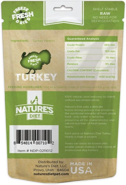 OC RAW Turkey Hearts Freeze-Dried Dog Treats - 4 Oz -Tropiclean Store oc raw turkey hearts freeze dried dog treats 4 oz 874943