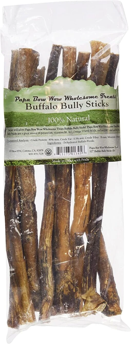 Papa Bow Wow Dog Bully Sticks - 12 Inch - 1 Lb -Tropiclean Store papa bow wow dog bully sticks 12 inch 1 lb 180958