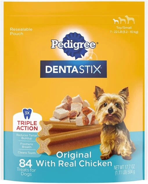 Pedigree Dentastix Original Mini Dog Dental Chew Treats - 1.27 Lb - 84 Count -Tropiclean Store pedigree dentastix original mini dog dental chew treats 127 lb 84 count 430847