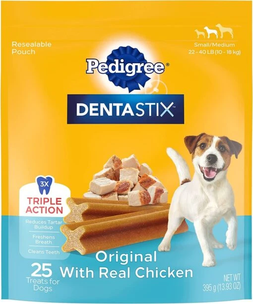 Pedigree Dentastix Sm/Medium Dog Dental Chew Treats - 13.9 Oz - 25 Count -Tropiclean Store pedigree dentastix smmedium dog dental chew treats 139 oz 25 count 368084