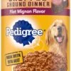 Pedigree Traditional Ground Dinner With Filet Mignon Canned Dog Food - 13.2 Oz - Case Of 12 -Tropiclean Store pedigree traditional ground dinner with filet mignon canned dog food 132 oz case of 12 168993