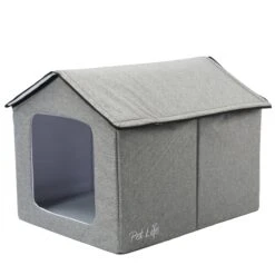 Pet Life 'Hush Puppy' Collapsible Electronic Heating And Cooling Smart Pet House -Tropiclean Store pet life hush puppy electronic heating and cooling smart collapsible pet house 518889