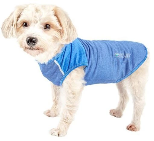 Pet Life ® Active 'Aero-Pawlse' Quick-Dry And 4-Way-Stretch Yoga Fitness Dog T-Shirt Tank Top -Tropiclean Store pet life r active aero pawlse heathered quick dry and 4 way stretch performance dog tank top t shirt 139743