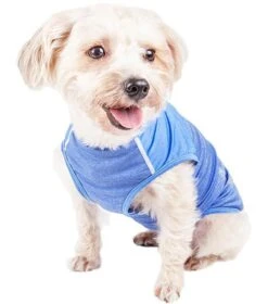 Pet Life ® Active 'Aero-Pawlse' Quick-Dry And 4-Way-Stretch Yoga Fitness Dog T-Shirt Tank Top -Tropiclean Store pet life r active aero pawlse heathered quick dry and 4 way stretch performance dog tank top t shirt 506198