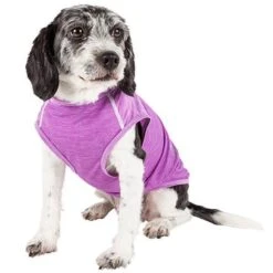 Pet Life ® Active 'Aero-Pawlse' Quick-Dry And 4-Way-Stretch Yoga Fitness Dog T-Shirt Tank Top -Tropiclean Store pet life r active aero pawlse heathered quick dry and 4 way stretch performance dog tank top t shirt 605082