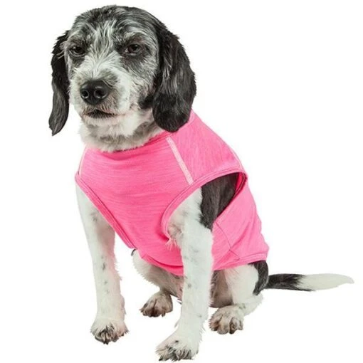 Pet Life ® Active 'Aero-Pawlse' Quick-Dry And 4-Way-Stretch Yoga Fitness Dog T-Shirt Tank Top -Tropiclean Store pet life r active aero pawlse heathered quick dry and 4 way stretch performance dog tank top t shirt 609124