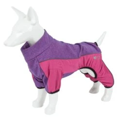 Pet Life ® Active 'Chase Pacer' Medium-weight 4-Way-Stretch Yoga Fitness Dog Tracksuit -Tropiclean Store pet life r active chase pacer heathered performance 4 way stretch two toned full body warm up 964820