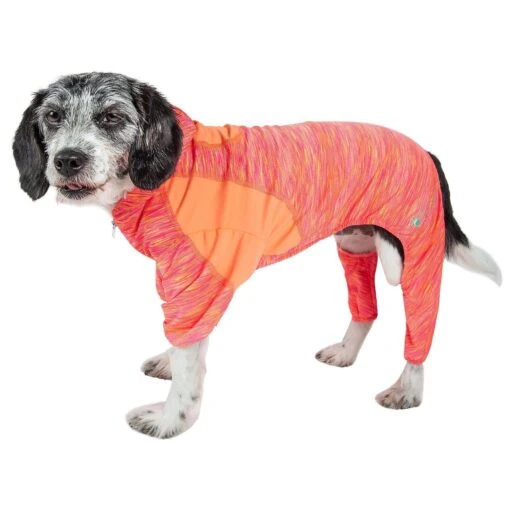 Pet Life ® Active 'Downward Dog' 4-Way-Stretch Fitness Yoga Dog Tracksuit Hoodie -Tropiclean Store pet life r active downward dog heathered performance 4 way stretch two toned full body warm up hoodie 167737