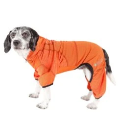 Pet Life ® Active 'Pawsterity' Mediumweight 4-Way-Stretch Yoga Fitness Dog Tracksuit Hoodie -Tropiclean Store pet life r active pawsterity heathered performance 4 way stretch two toned full bodied hoodie 611563