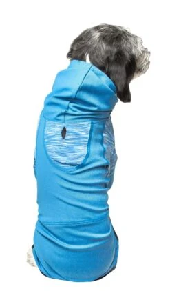 Pet Life ® Active 'Pawsterity' Mediumweight 4-Way-Stretch Yoga Fitness Dog Tracksuit Hoodie -Tropiclean Store pet life r active pawsterity heathered performance 4 way stretch two toned full bodied hoodie 732485