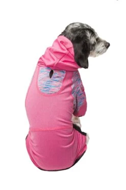 Pet Life ® Active 'Pawsterity' Mediumweight 4-Way-Stretch Yoga Fitness Dog Tracksuit Hoodie -Tropiclean Store pet life r active pawsterity heathered performance 4 way stretch two toned full bodied hoodie 985380