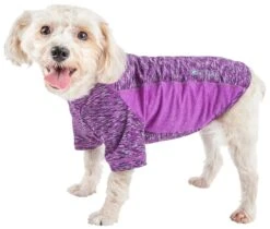 Pet Life ® Active 'Warf Speed' Heathered Ultra-Stretch Yoga Fitness Dog T-Shirt -Tropiclean Store pet life r active warf speed heathered ultra stretch sporty performance dog t shirt 236969