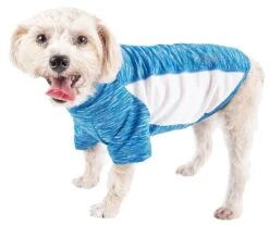 Pet Life ® Active 'Warf Speed' Heathered Ultra-Stretch Yoga Fitness Dog T-Shirt -Tropiclean Store pet life r active warf speed heathered ultra stretch sporty performance dog t shirt 659586