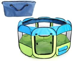 Pet Life ® 'All-Terrain' Lightweight Easy Folding Wire-Framed Collapsible Travel Pet Dog Playpen Crate -Tropiclean Store pet life r all terrain lightweight easy folding wire framed collapsible travel pet dog playpen crate 700265