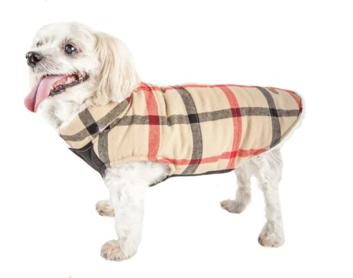 Pet Life ® 'Allegiance' Classical Insulated Plaid Fashion Dog Jacket -Tropiclean Store pet life r allegiance classical plaided insulated dog coat jacket 309801