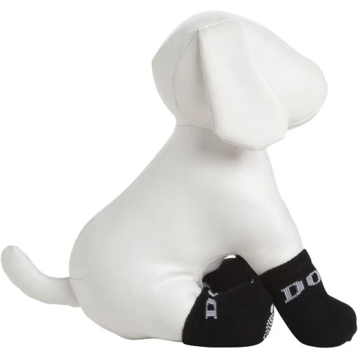 Pet Life ® Anti-Slip Rubberized Gripped Breathable Stretch Pet Dog Socks - Set Of 4 -Tropiclean Store pet life r anti slip rubberized gripped breathable stretch pet dog socks set of 4 146201