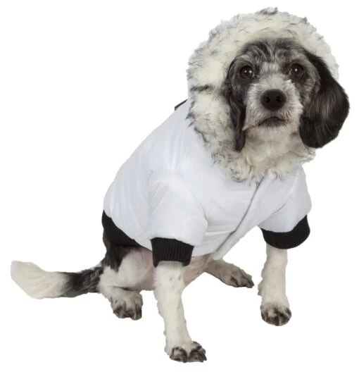 Pet Life ® Aspen Winter-White 3M Insulated Fashion Pet Parka Dog Coat -Tropiclean Store pet life r aspen winter white 3m insulated fashion pet parka dog coat 426753