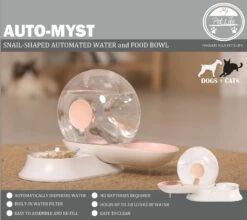 Pet Life ® 'Auto-Myst' Snail Shaped 2-in-1 Automated Gravity Pet Filtered Water Dispenser And Food Bowl -Tropiclean Store pet life r auto myst snail shaped 2 in 1 automated gravity pet filtered water dispenser and food bowl 877427