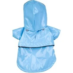 Pet Life ® 'Baby Blue' Waterproof Adjustable Dog Raincoat Jacket W/ Removable Hood -Tropiclean Store pet life r baby blue waterproof adjustable dog raincoat jacket w removable hood 512234