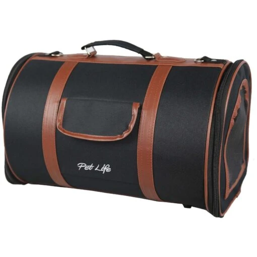 Pet Life ® 'Bark Avenue' Cylindrical Airline Approved Fashion Designer Posh Pet Dog Carrier -Tropiclean Store pet life r bark avenue cylindrical airline approved fashion designer posh pet dog carrier 749041