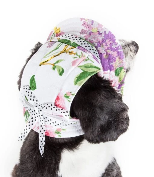 Pet Life ® 'Botanic Bark' Floral UV Protectant Adjustable Fashion Canopy Brimmed Dog Hat Cap -Tropiclean Store pet life r botanic bark floral uv protectant adjustable fashion canopy brimmed dog hat cap 615242