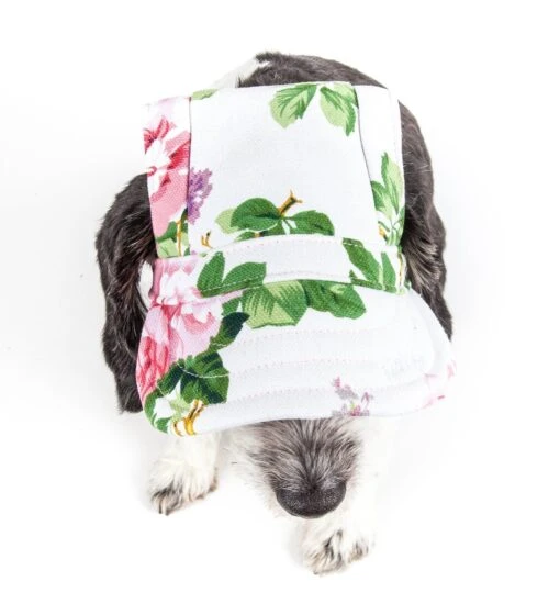 Pet Life ® 'Botanic Bark' Floral Uv Protectant Adjustable Fashion Dog Hat Cap -Tropiclean Store pet life r botanic bark floral uv protectant adjustable fashion dog hat cap 861467