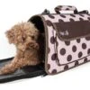 Pet Life ® Casual Polka-Dotted Airline Approved Folding Zippered Collapsible Travel Pet Dog Carrier W/ Pouch -Tropiclean Store pet life r casual polka dotted airline approved folding zippered collapsible travel pet dog carrier w pouch 178113