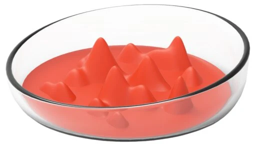 Pet Life ® 'Cirlicue' Mountain Shaped Modern Slow Feeding Pet Bowl -Tropiclean Store pet life r cirlicue mountain shaped modern slow feeding pet bowl 144808 scaled