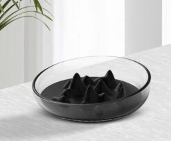 Pet Life ® 'Cirlicue' Mountain Shaped Modern Slow Feeding Pet Bowl -Tropiclean Store pet life r cirlicue mountain shaped modern slow feeding pet bowl 429893