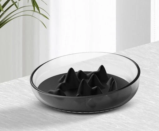 Pet Life ® 'Cirlicue' Mountain Shaped Modern Slow Feeding Pet Bowl -Tropiclean Store pet life r cirlicue mountain shaped modern slow feeding pet bowl 609617