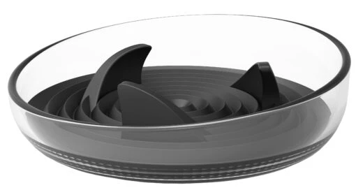 Pet Life ® 'Cirlicue' Shark Fin Shaped Modern Slow Feeding Pet Bowl -Tropiclean Store pet life r cirlicue shark fin shaped modern slow feeding pet bowl 656228 scaled