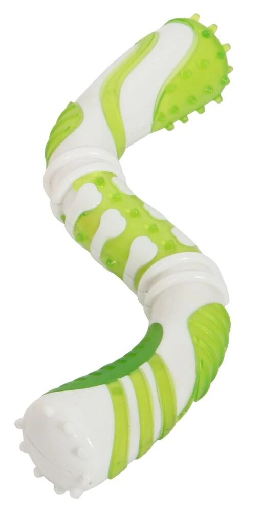 Pet Life ® 'Denta-Twist' TPR Durable Dental Chew Toy -Tropiclean Store pet life r denta twist tpr durable dental chew toy 537627