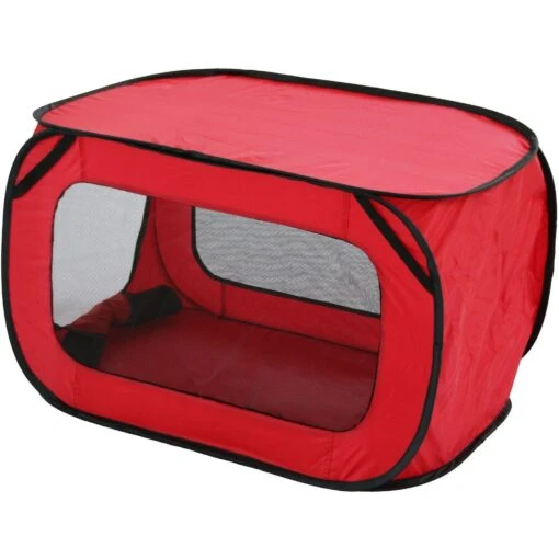 Pet Life ® 'Elongated Camping' Rectangular Mesh Wire-Folding Collapsible Travel Lightweight Pet Dog Crate Tent W/ Built-in Bottle Holder -Tropiclean Store pet life r elongated camping rectangular mesh wire folding collapsible travel lightweight pet dog crate tent w built in bottle holder 602153