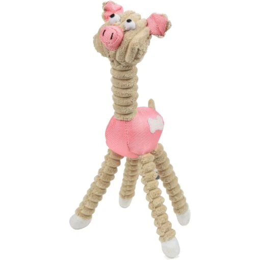 Pet Life ® 'Giraffe Cow' All Natural Recyclable Jute Rope And Squeak Chew Pet Dog Toy -Tropiclean Store pet life r giraffe cow all natural recyclable jute rope and squeak chew pet dog toy 287567