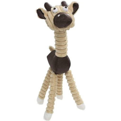 Pet Life ® 'Giraffe Cow' All Natural Recyclable Jute Rope And Squeak Chew Pet Dog Toy -Tropiclean Store pet life r giraffe cow all natural recyclable jute rope and squeak chew pet dog toy 341061